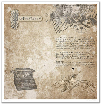 ITD: 12x12 inches paper pack OLD JOURNAL