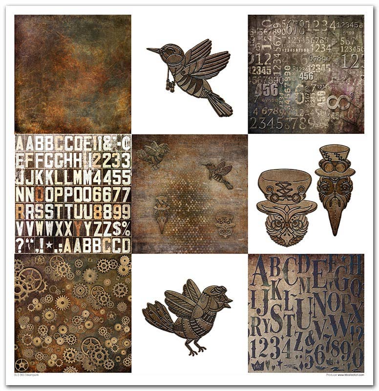 ITD: 12x12 inches paper pack STEAMPUNK