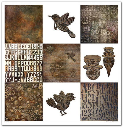 ITD: 12x12 inches paper pack STEAMPUNK