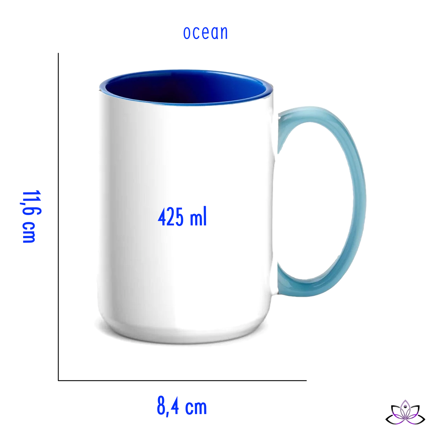 Tazza in ceramica 425 ml (mod. Ocean) - POTIONS BLUE -