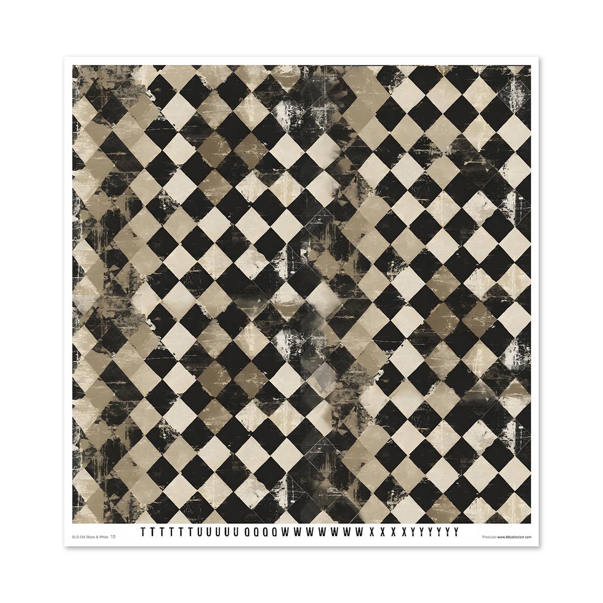 ITD: 12x12 inches paper pack BLACK AND WHITE