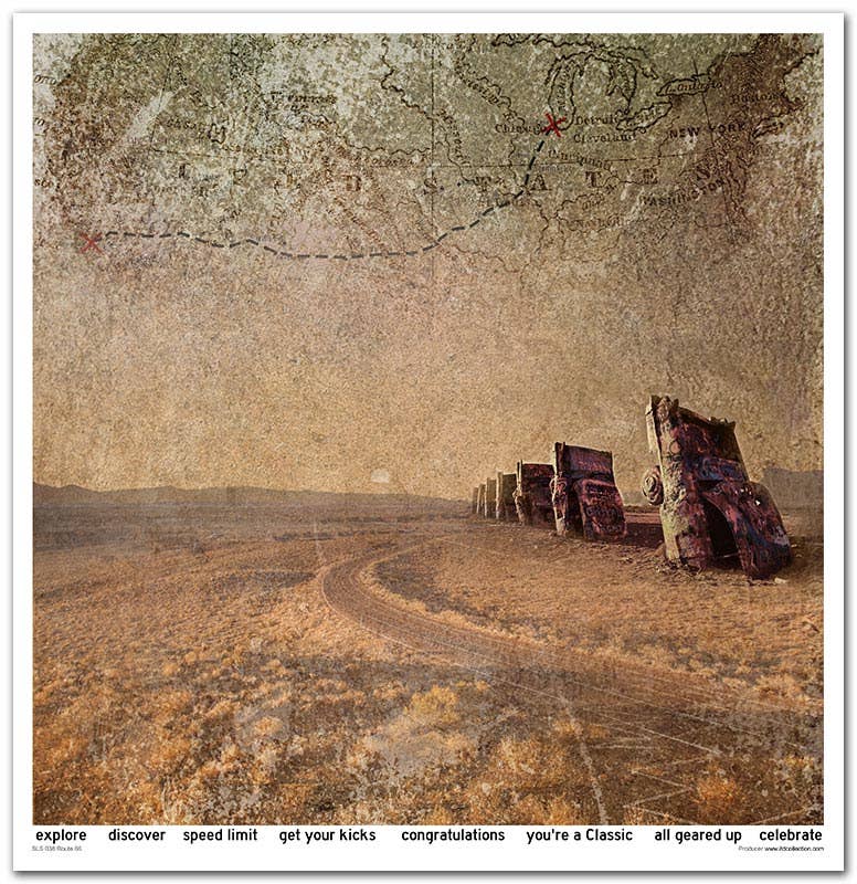 ITD: 12x12 inches paper pack LEGENDARY ROUTE 66