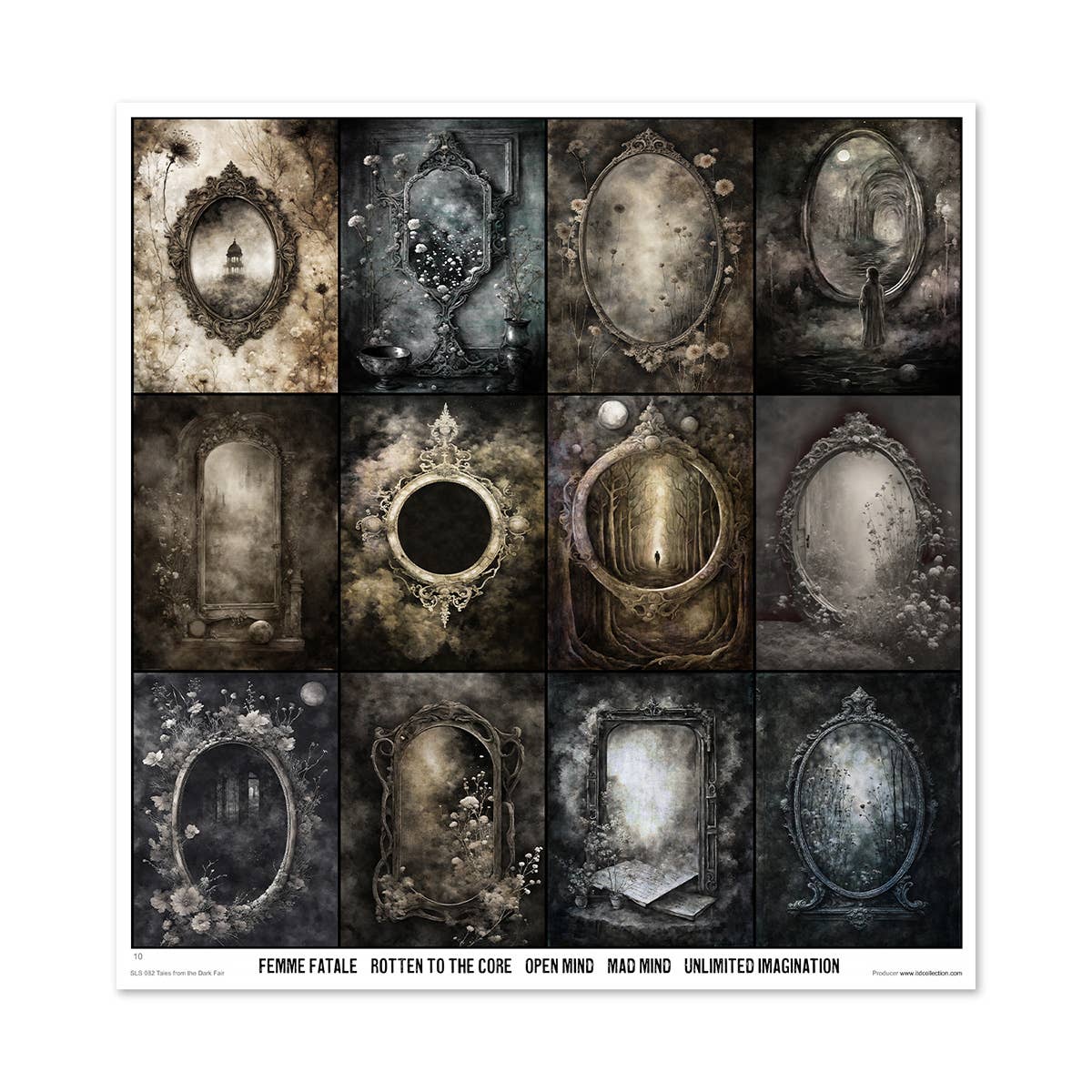 ITD: 12x12 inches paper pack TALES FROM THE DARK FAIR