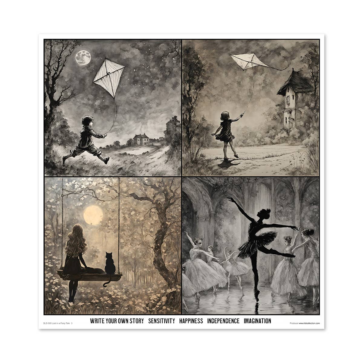 ITD: 12x12 inches paper pack LOST IN A FAIRY TALE