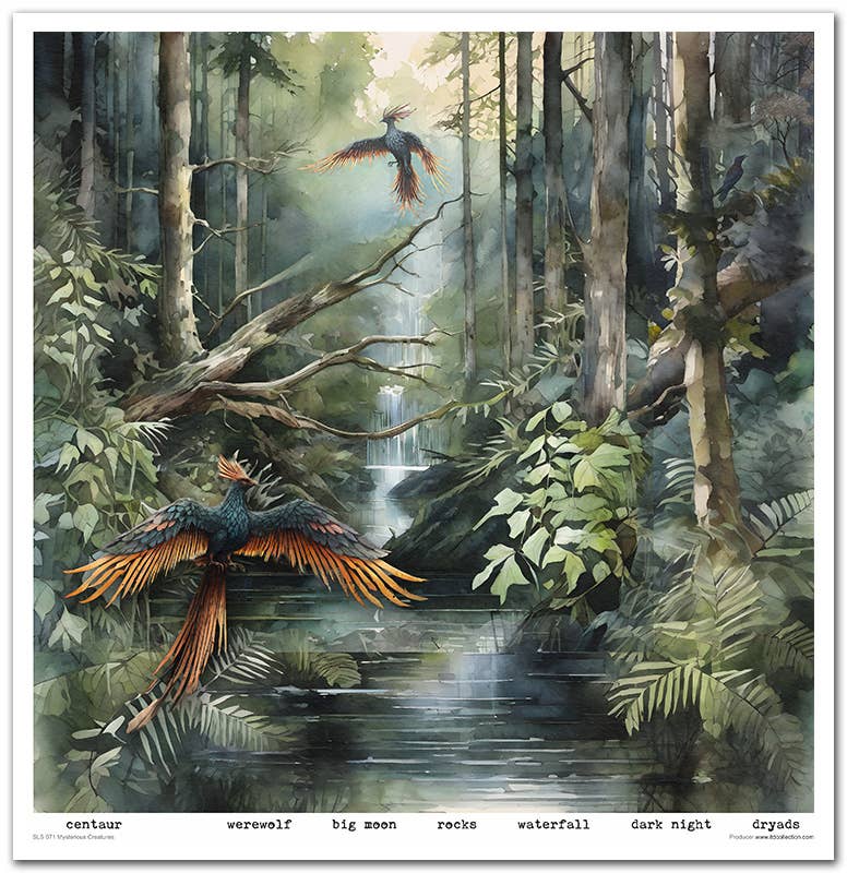 ITD: 12x12 inches paper pack MYSTERIOUS CREATURES