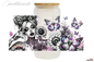 Bicchiere in vetro SATINATO con tappo in legno 500 ml - DREAMS BLOOM