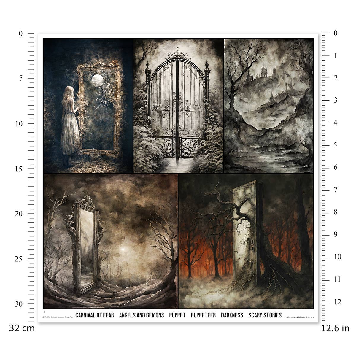 ITD: 12x12 inches paper pack TALES FROM THE DARK FAIR