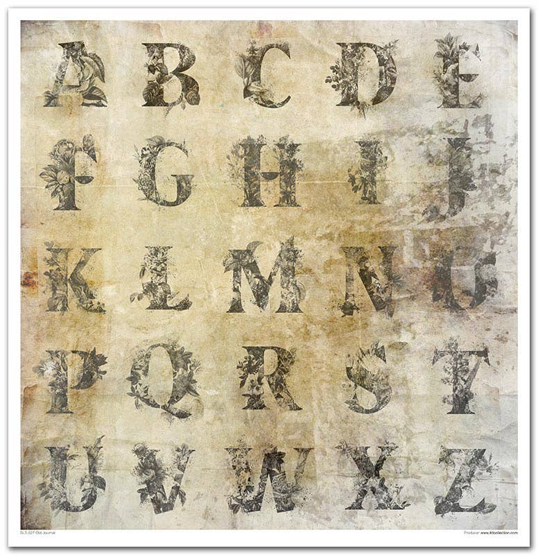 ITD: 12x12 inches paper pack OLD JOURNAL
