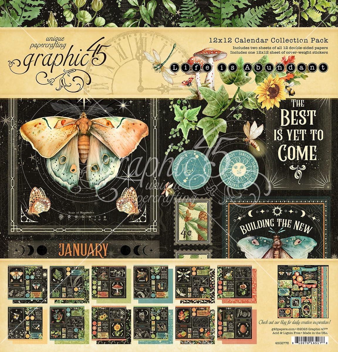 Graphic45: Life is Abundant 12x12 Inch Collection Pack with Stickers