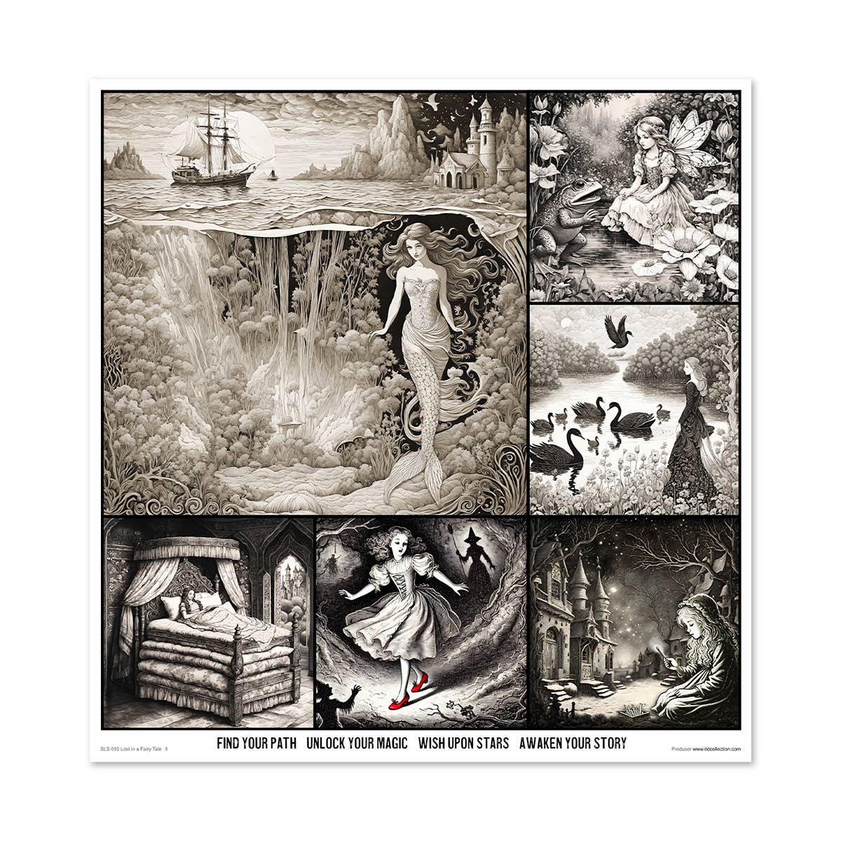 ITD: 12x12 inches paper pack LOST IN A FAIRY TALE