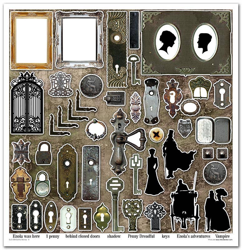 ITD: 12x12 inches paper pack GOTHIC STORIES
