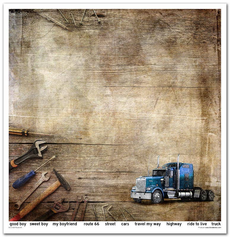 ITD: 12x12 inches paper pack LEGENDARY ROUTE 66