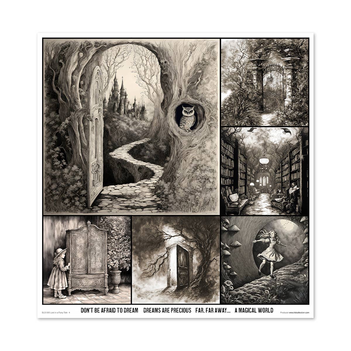 ITD: 12x12 inches paper pack LOST IN A FAIRY TALE