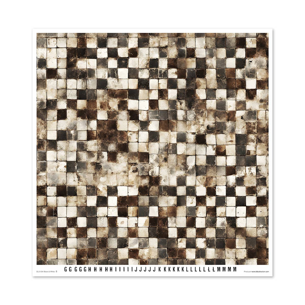 ITD: 12x12 inches paper pack BLACK AND WHITE