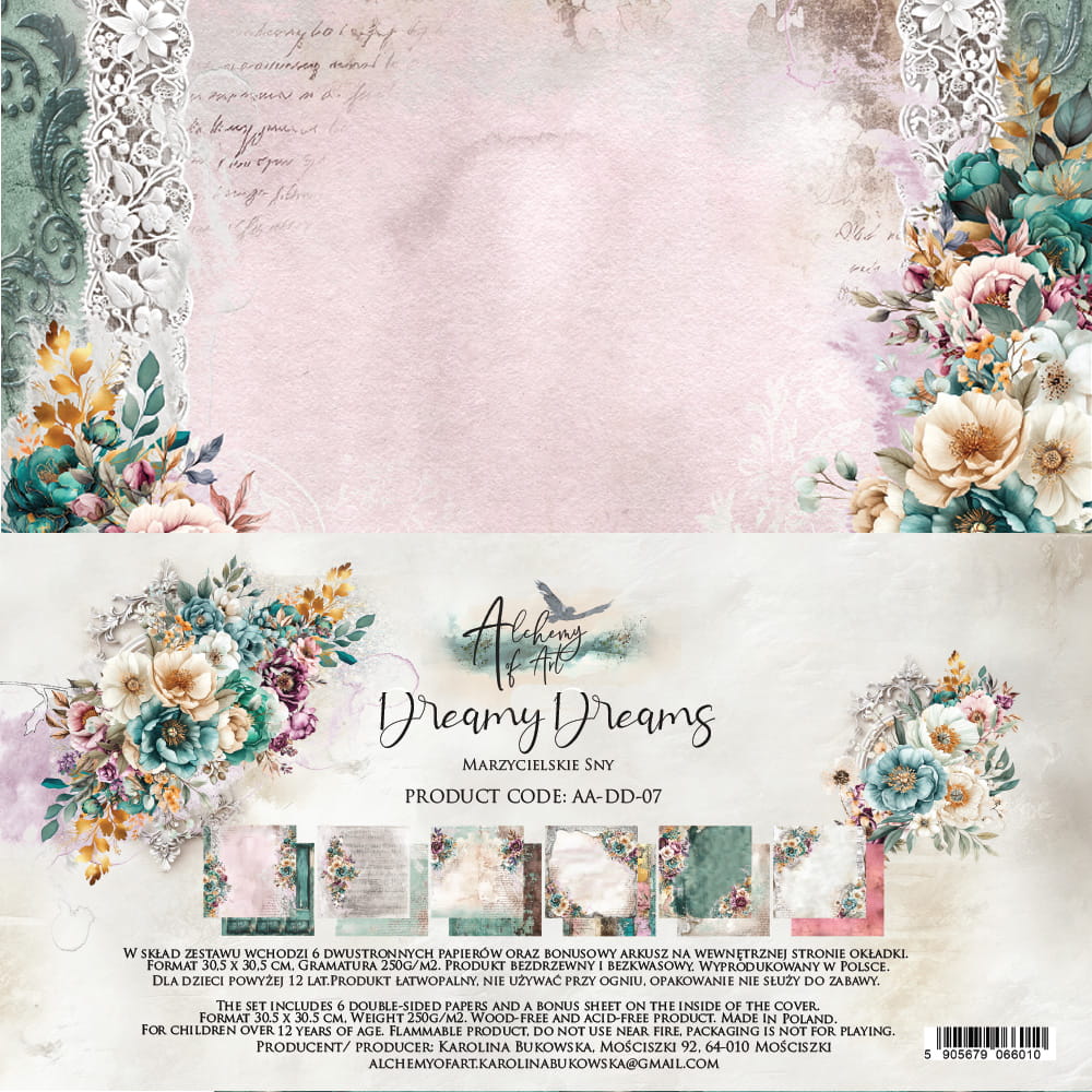 PREORDINE: Alchemy of Art paper pack 12x12 inches Dreamy Dreams