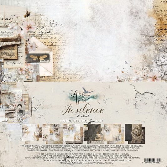 PREORDINE: Alchemy of Art paper pack 12x12 inches In silence