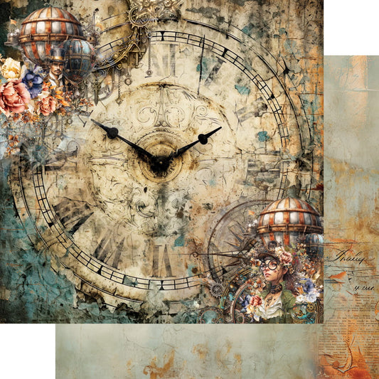 Alchemy of Art: Steampunk Time 12x12 Inch paper pack