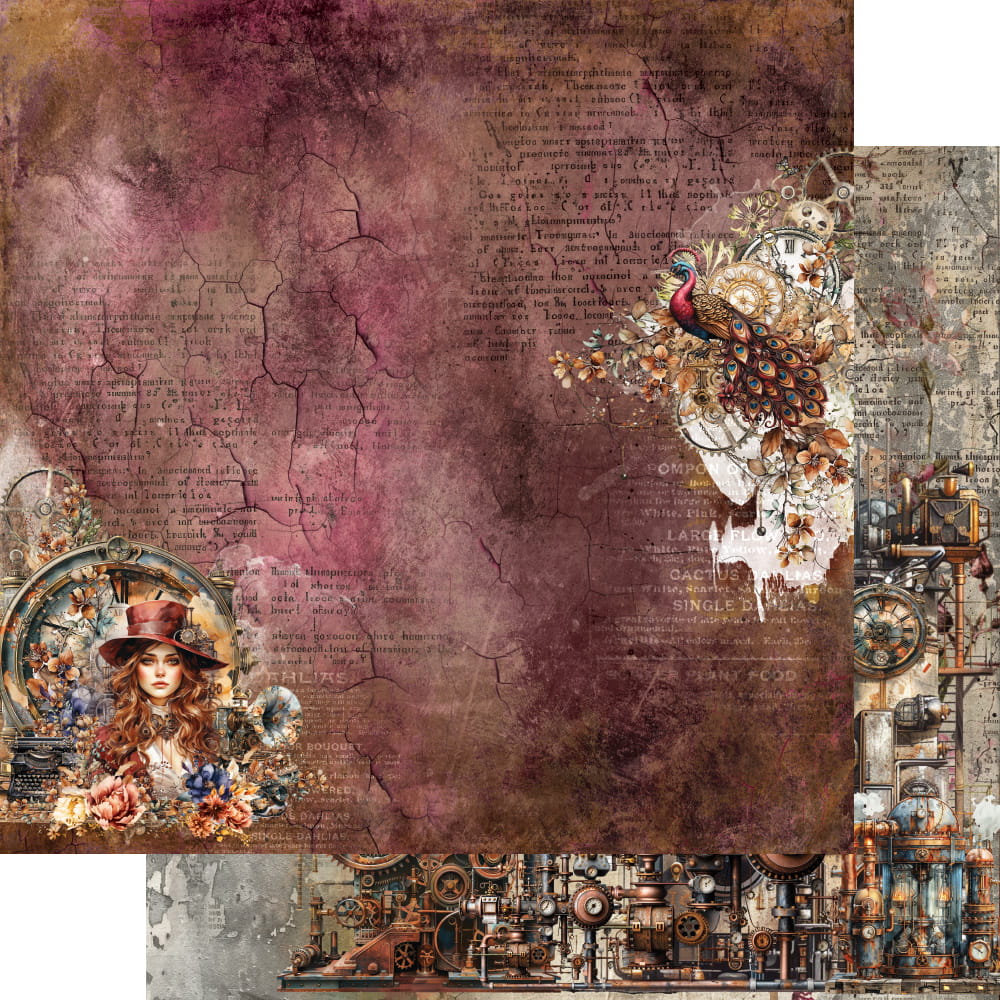 Alchemy of Art: Steampunk Time 12x12 Inch paper pack