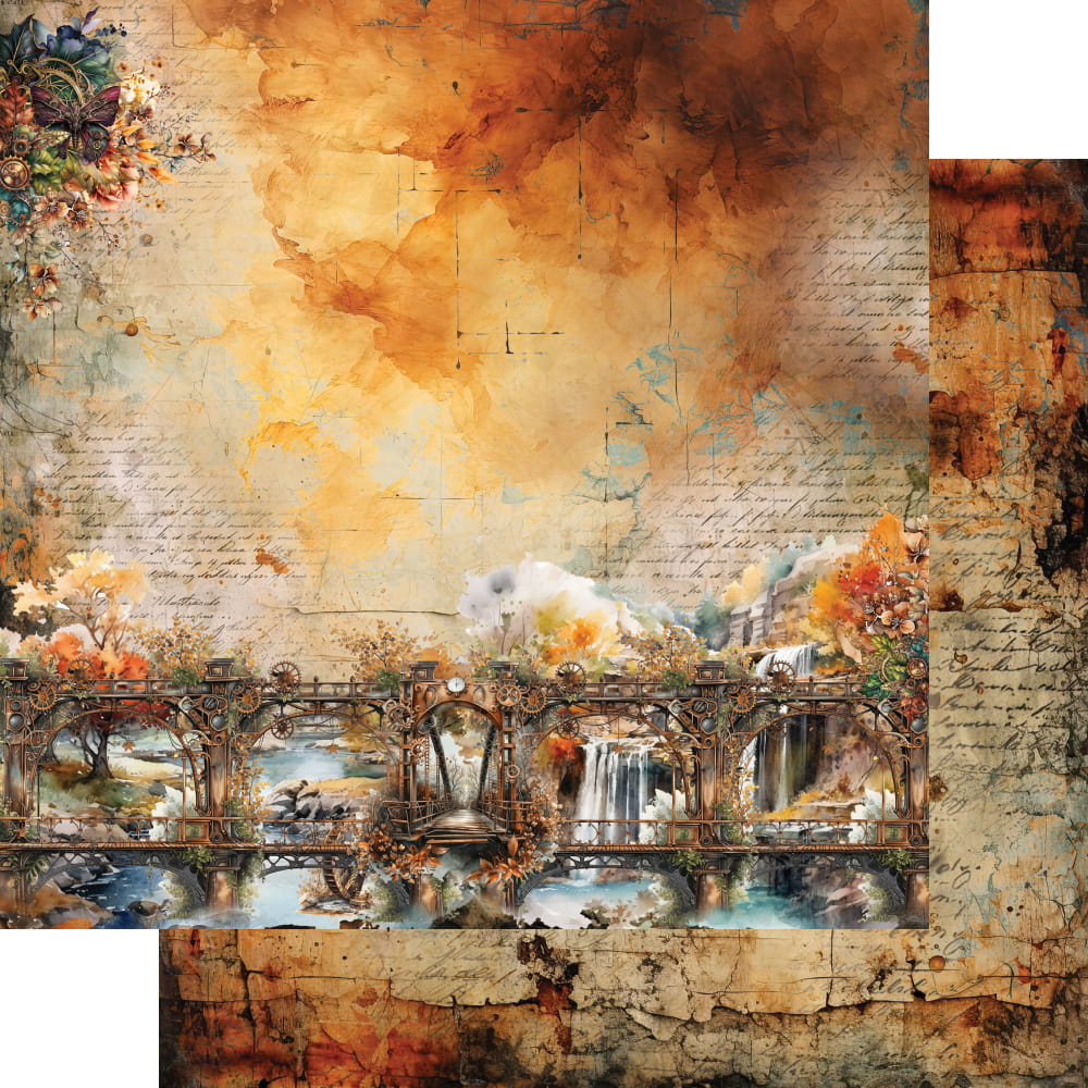 Alchemy of Art: Steampunk Time 12x12 Inch paper pack