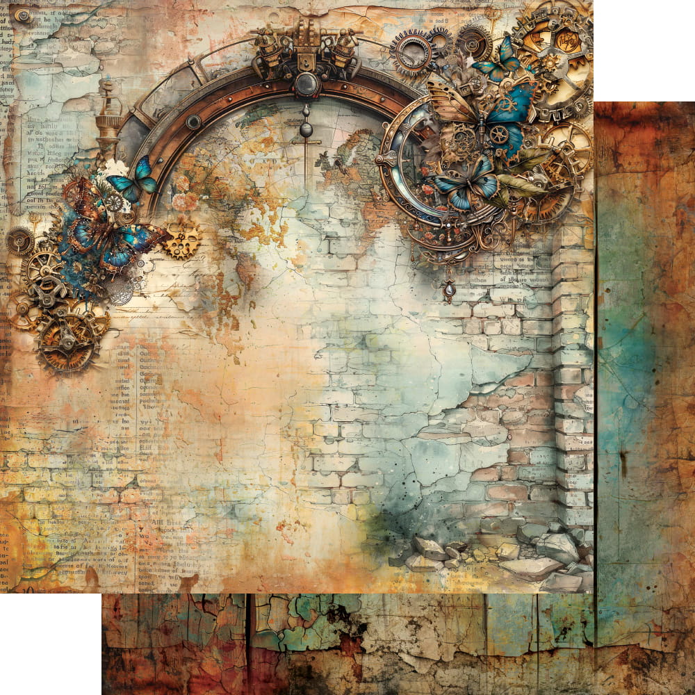 Alchemy of Art: Steampunk Time 12x12 Inch paper pack