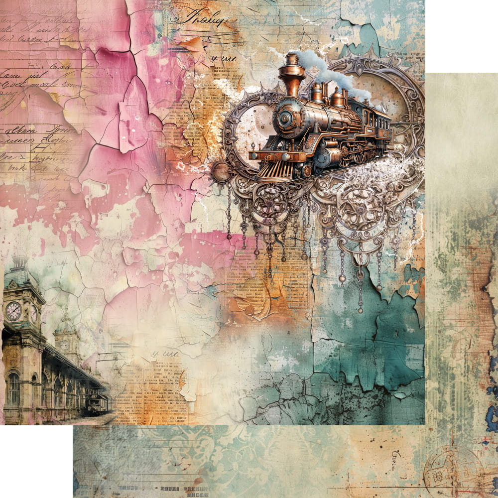 Alchemy of Art: Steampunk Time 12x12 Inch paper pack