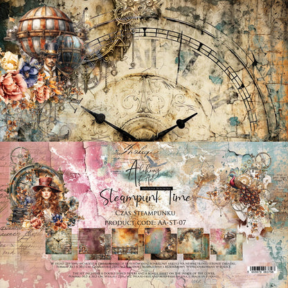 Alchemy of Art: Steampunk Time 12x12 Inch paper pack