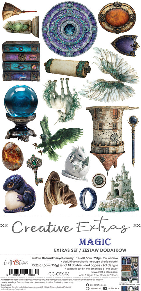 Craft O' Clock: Magic creative extras paper pack 6x12 inch