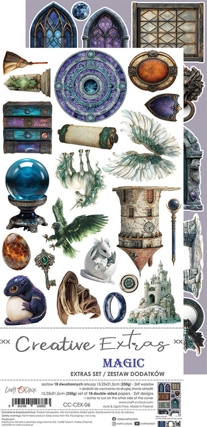 Craft O' Clock: Magic creative extras paper pack 6x12 inch