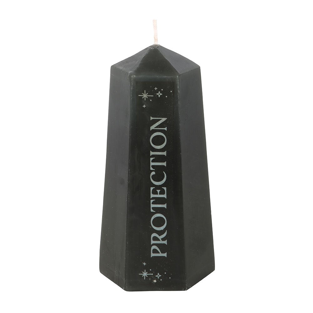 Candela Crystal Black Obsidian - Protezione