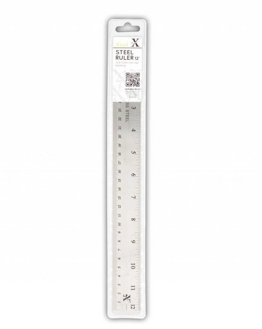 Xcut: steel ruler 12 inches soft back