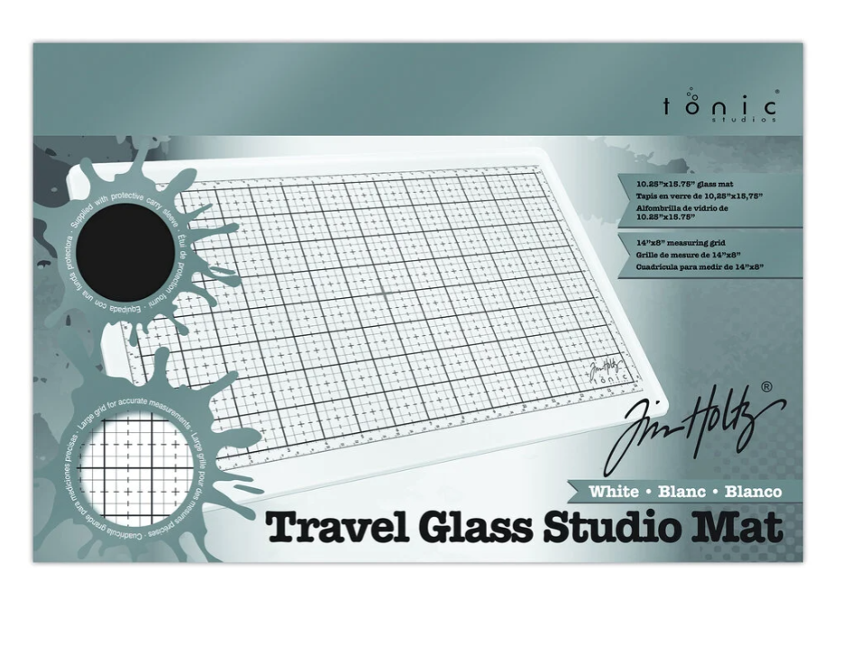 PREORDINE: Tim Holtz Travel Glass Studio Mat - White (2634e)