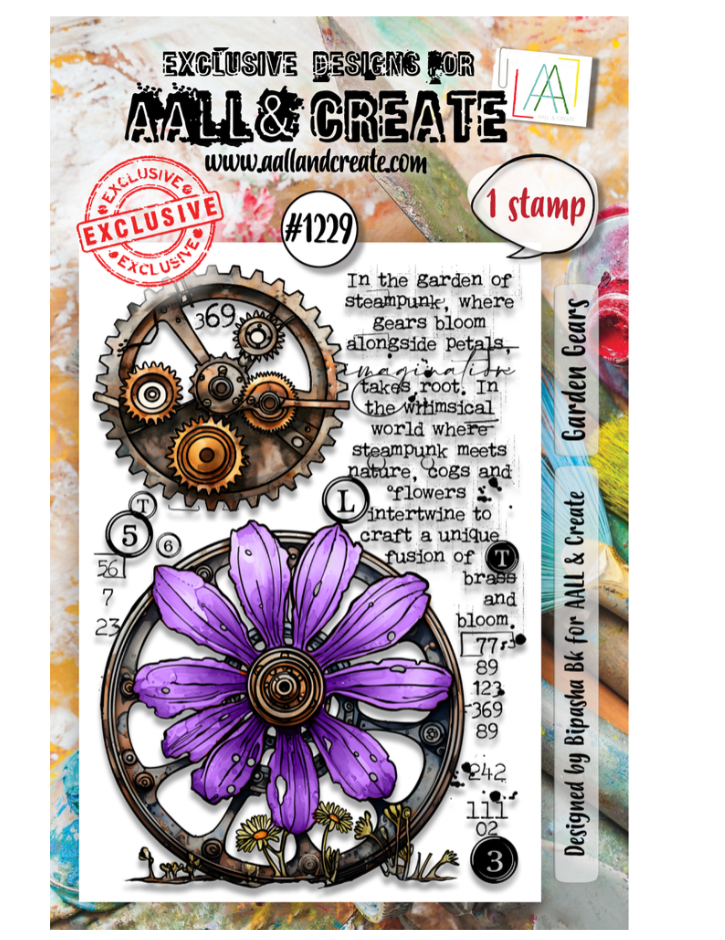 PREORDINE: AALL and Create - Stamp Set A7 Garden Gears (AALL-TP-1229)