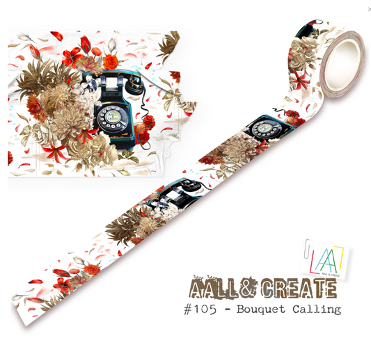 PREORDINE: AALL and Create - Washi Tape 25mm 10m Bouquet Calling (AALL-MT-105)