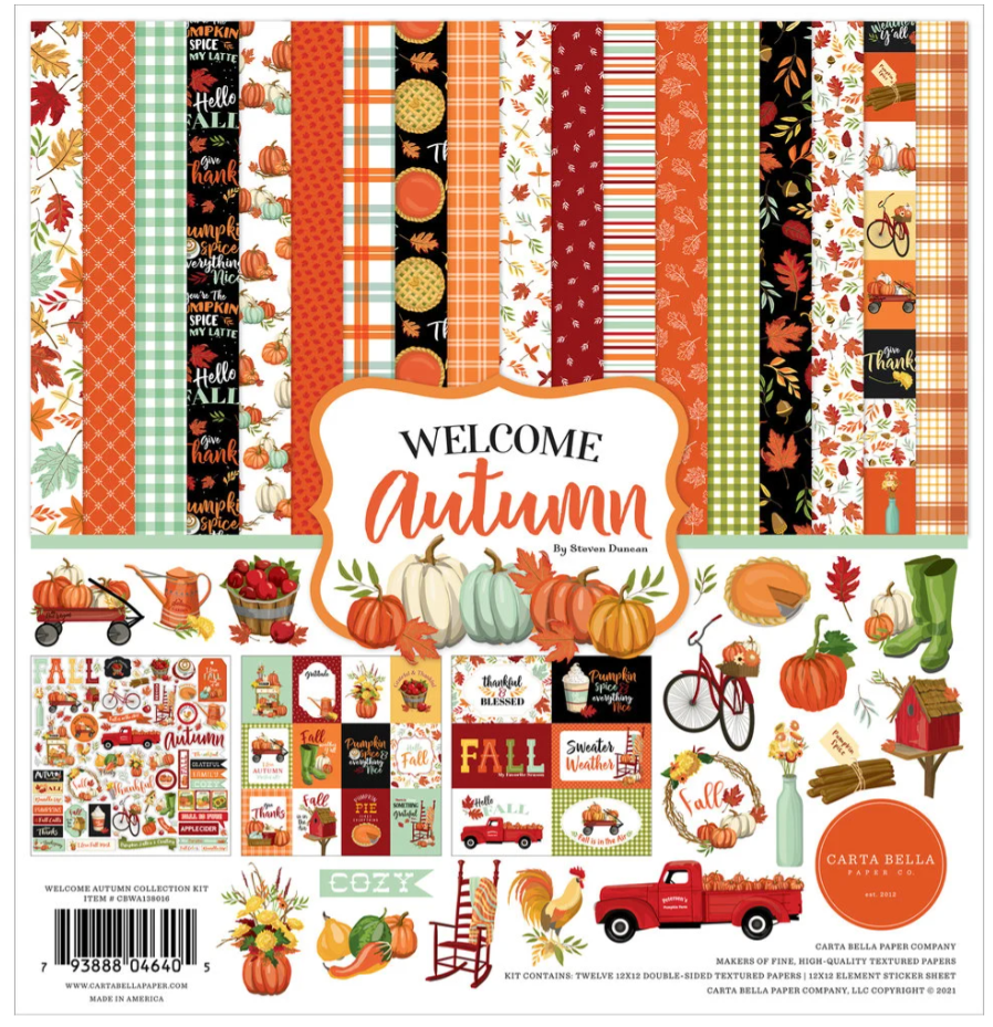 PREORDINE: CartaBella - Welcome Autumn 12x12 Inch Collection Kit