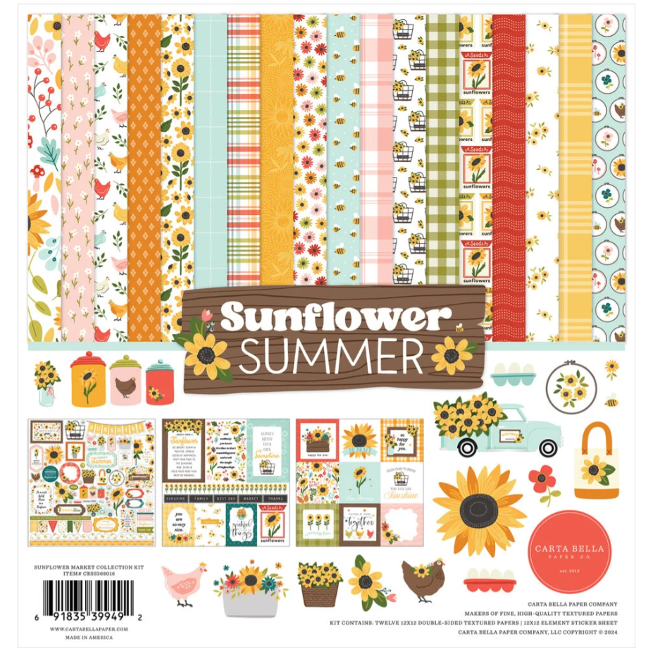 PREORDINE: CartaBella - Sunflower Summer 12x12 Inch Collection Kit