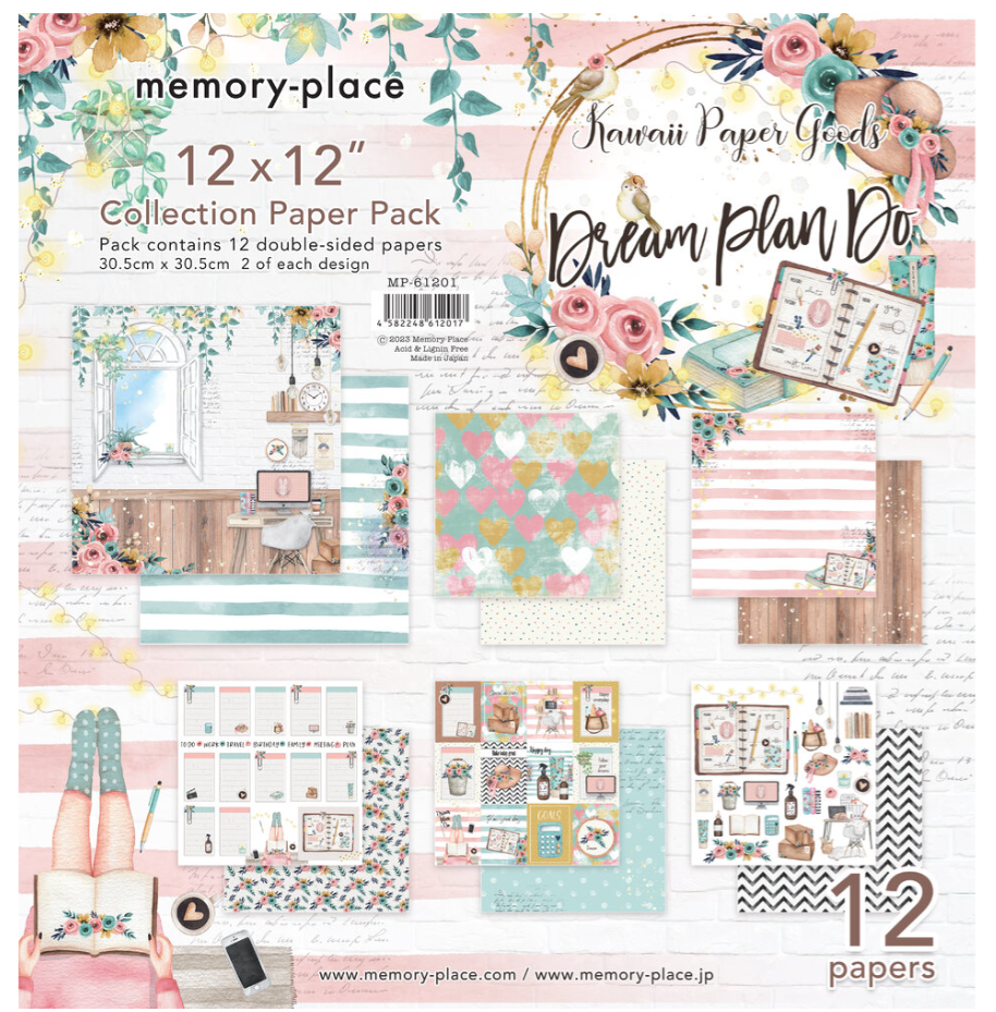 PREORDINE: MemoryPlace - Kawaii Paper Goods Dream Plan Do 12x12 Inch Paper Pack