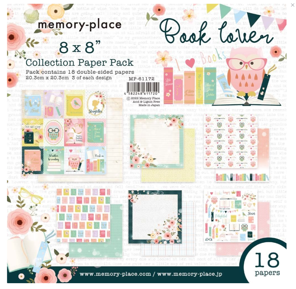 PREORDINE: MemoryPlace - Book Lover 8x8 Inch Paper Pack