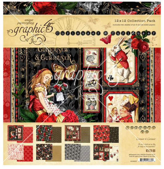 PREORDINE: Graphic45 Curiouser & Curiouser 12x12 Inch Collection Pack