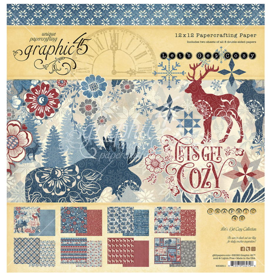 PREORDINE: Graphic45 Let's Get Cozy 12x12 Inch Collection Pack