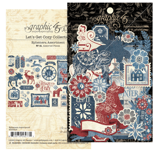 PREORDINE: Graphic45 Let's Get Cozy Ephemera Assortment