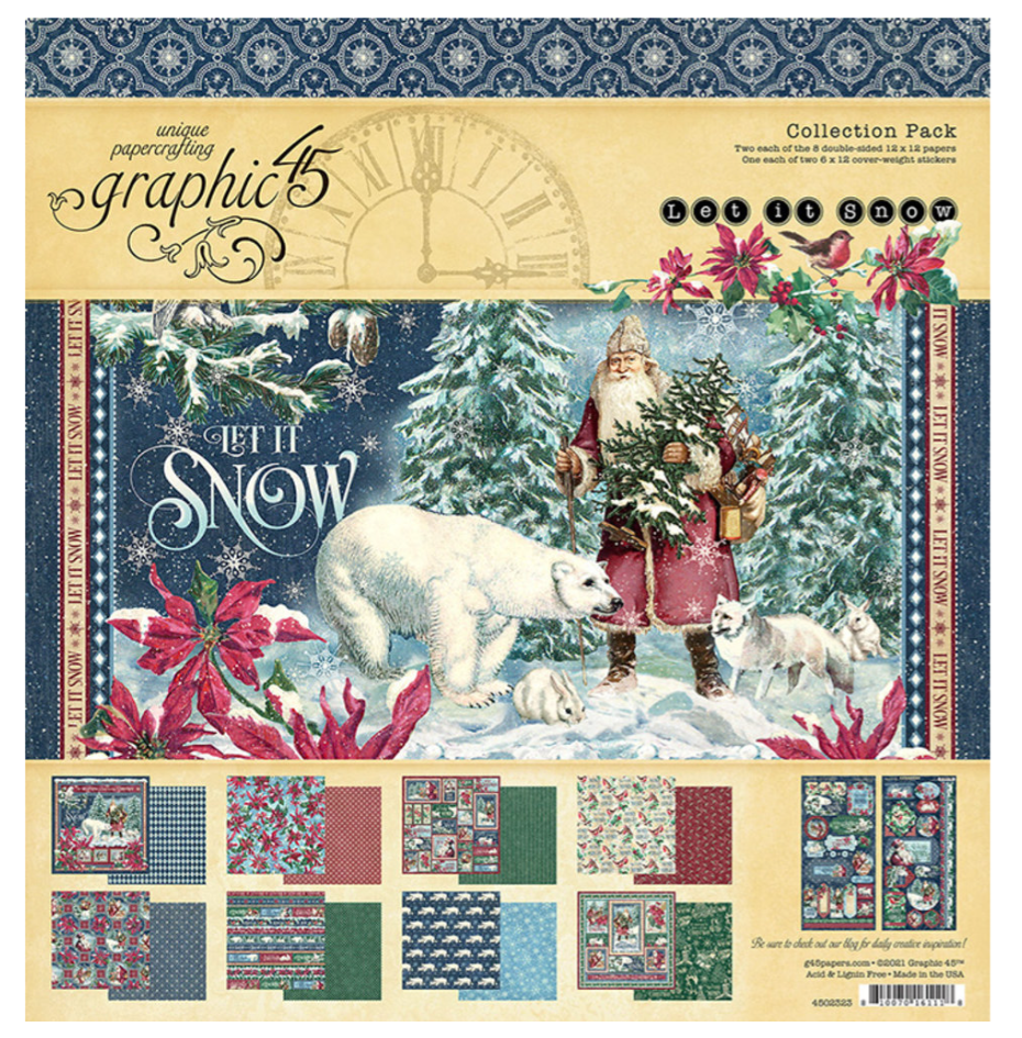 PREORDINE: Graphic45 Let it Snow 12x12 Inch Collection Pack