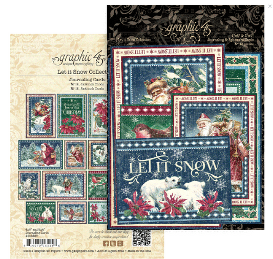 PREORDINE: Graphic45 Let it Snow Journaling Cards