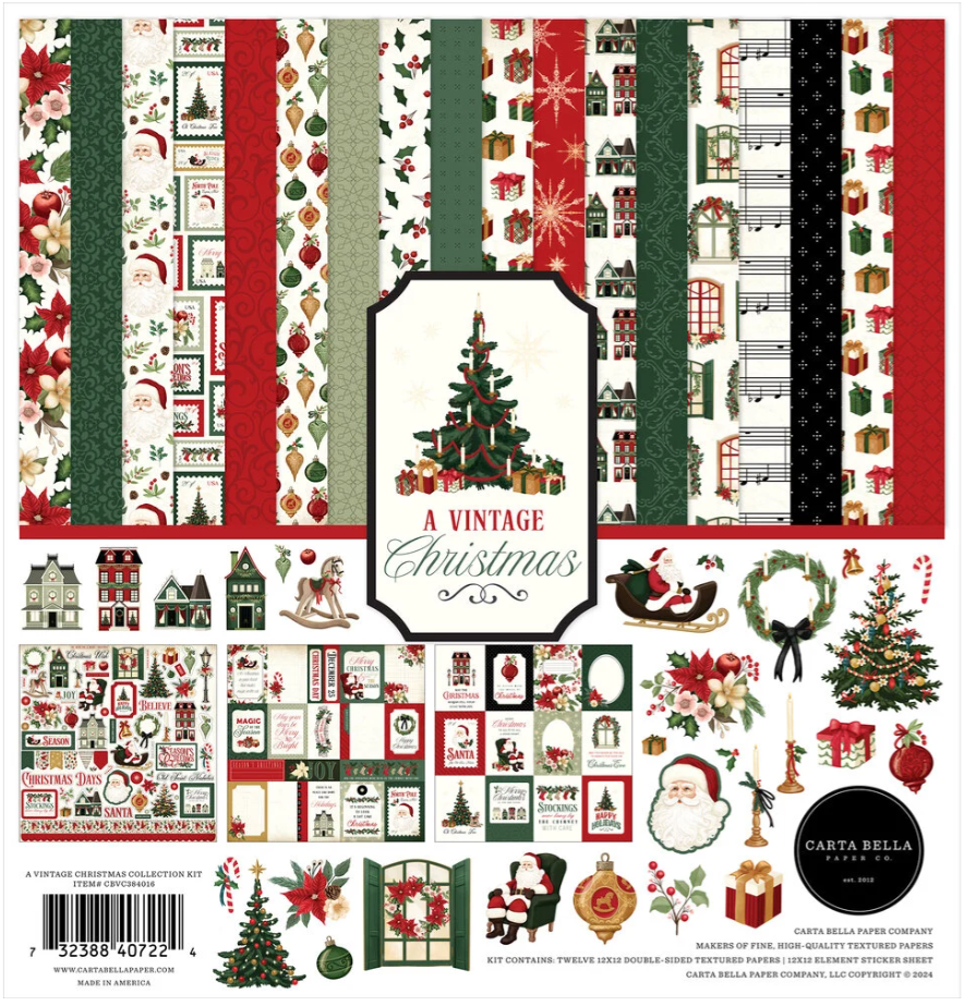 PREORDINE: CartaBella A Vintage Christmas 12x12 Inch Collection Kit