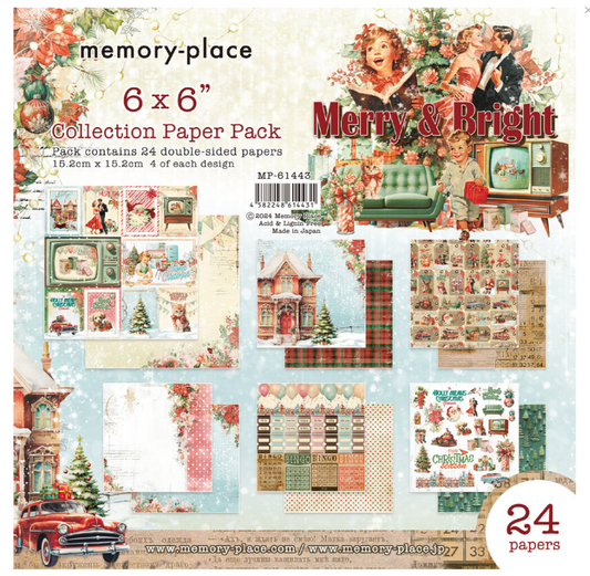 PREORDINE: Memory Place Merry & Bright 6x6 Inch Paper Pack