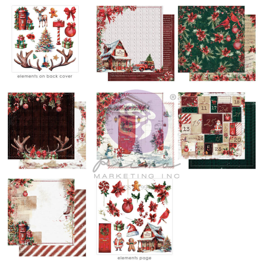 PREORDINE: Prima Marketing From the North Pole 12x12 Inch Paper Pad