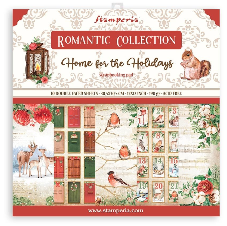 PREORDINE: Stamperia Romantic Home for the Holidays 12x12 Inch Paper Pack