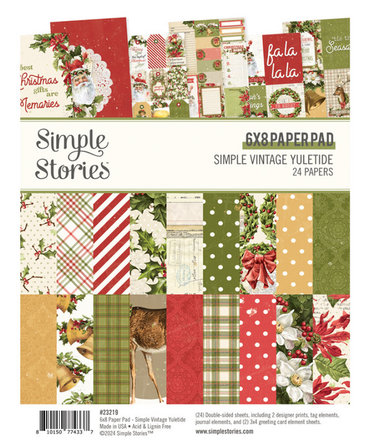 PREORDINE: Simple Stories Simple Vintage Yuletide 6x8 Inch Paper Pad