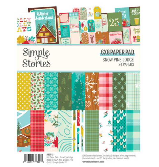 PREORDINE: Simple Stories Snow Pine Lodge 6x8 Inch Paper Pad