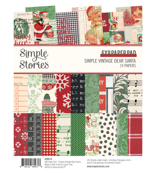 PREORDINE: Simple Stories Simple Vintage Dear Santa 6x8 Inch Pad