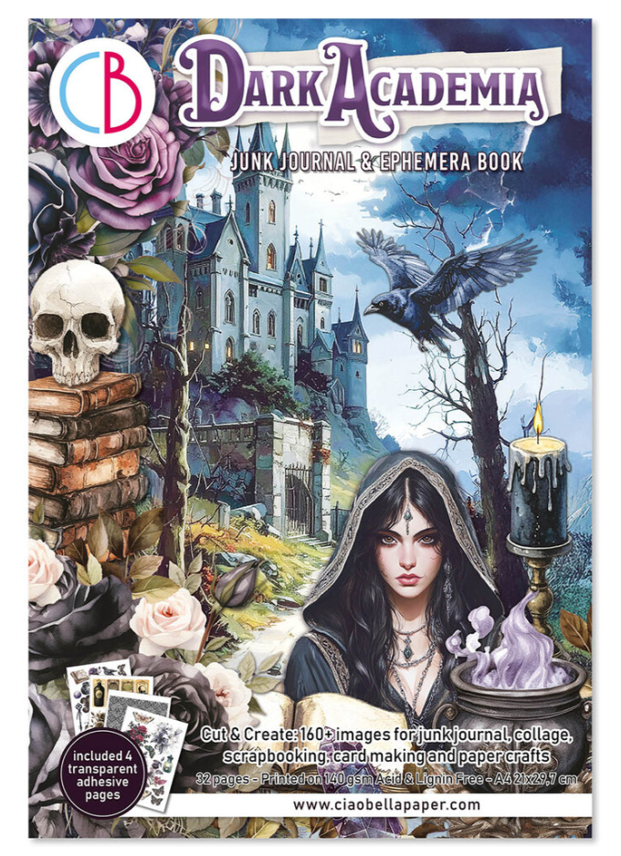 PREORDINE: CiaoBella A4 Junk Journal Ephemera Book Dark Academia